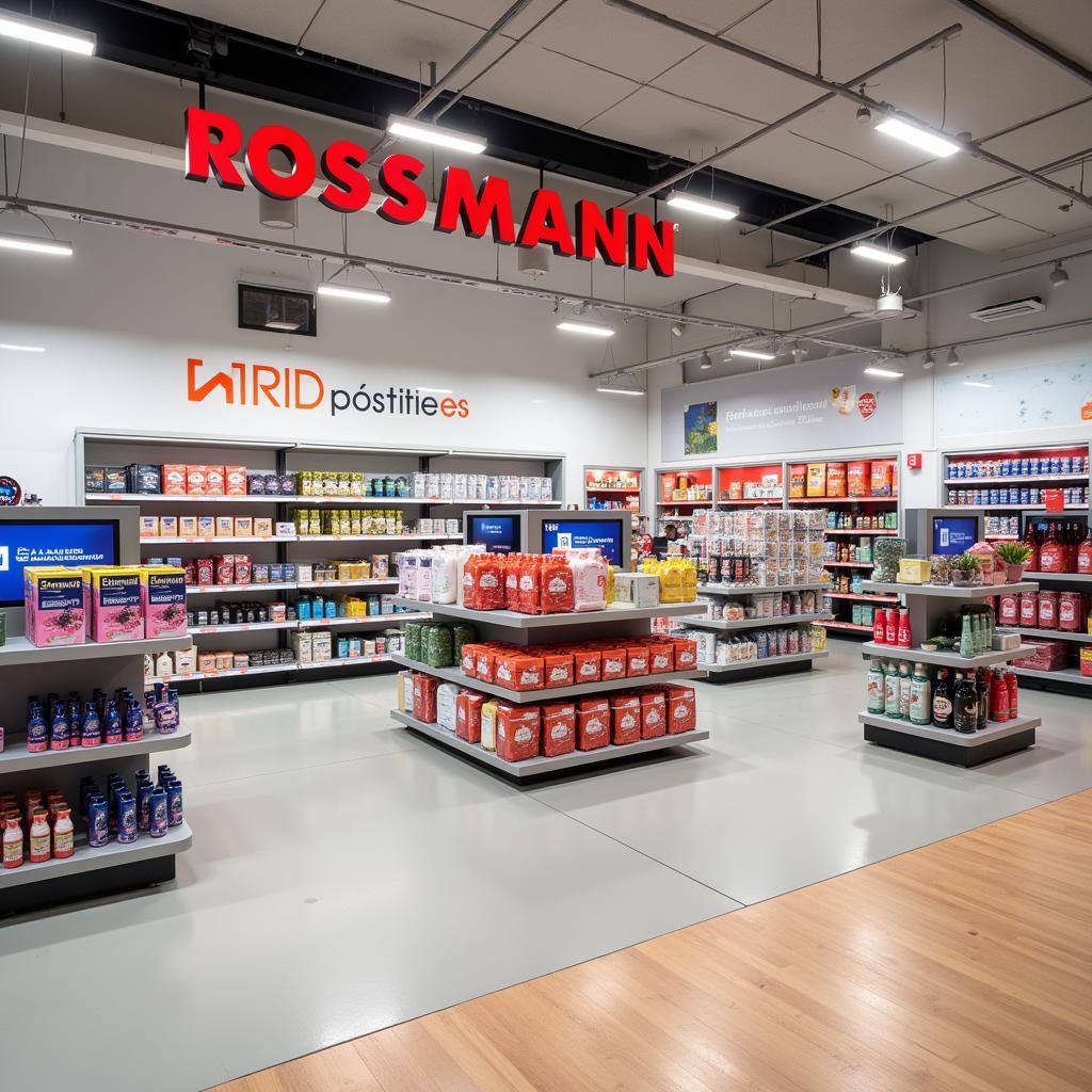 Innenansicht einer Rossmann Filiale in Leverkusen