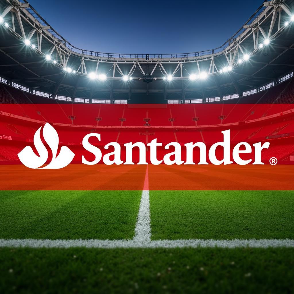 Santander Leverkusen Partnerschaft im Stadion