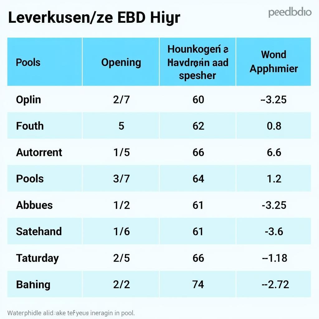 Preise und Öffnungszeiten der Schwimmbäder in Leverkusen