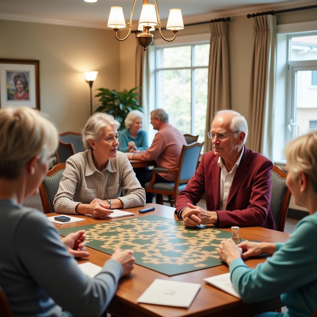 Senioren nehmen an gemeinsamen Aktivitäten teil