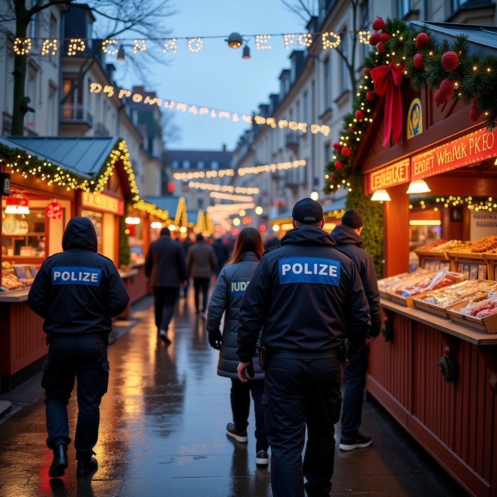 Sicherheitsmaßnahmen auf dem Leverkusener Weihnachtsmarkt