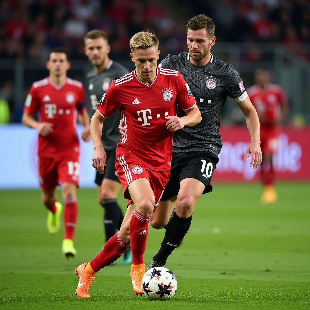 Simon Reinartz im Mittelfeld von Bayer 04 Leverkusen.