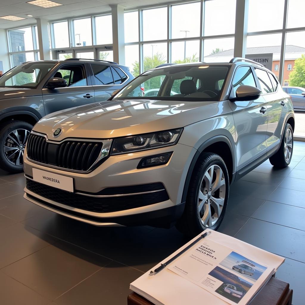 Präsentation von Skoda Modellen im Autohaus Conrad Leverkusen.