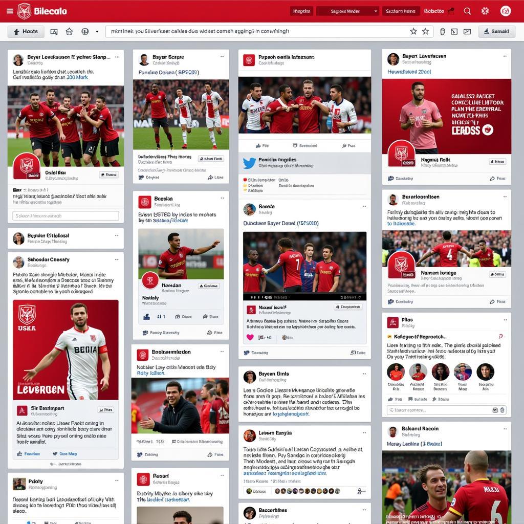 Social Media Aktivitäten von Bayer Leverkusen