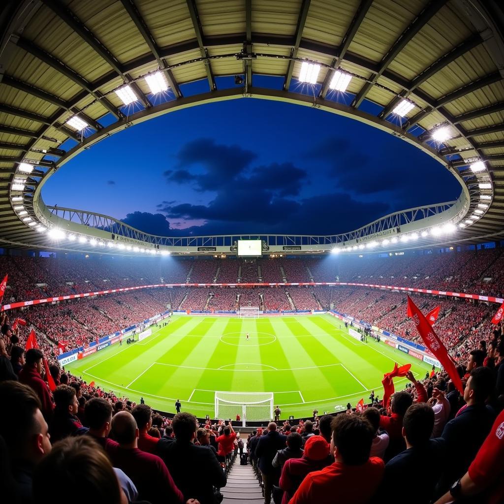 Die mitreißende Atmosphäre in der BayArena