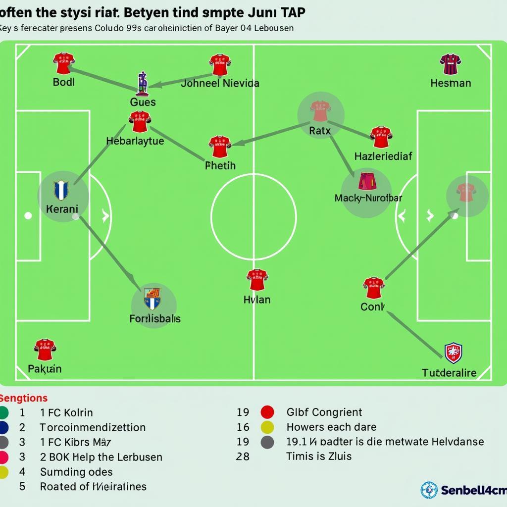 Taktische Aufstellungen von 1. FC Köln und Bayer 04 Leverkusen