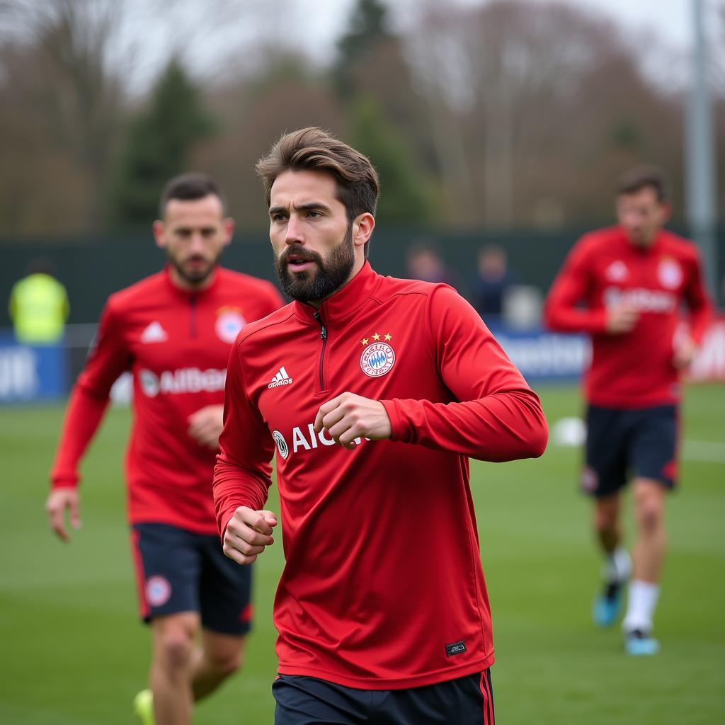 Spieler des Team Bayer Leverkusen im Training