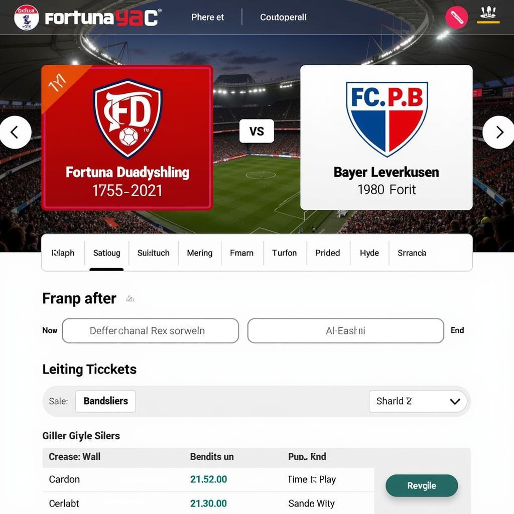 Ticketverkauf Fortuna Düsseldorf gegen Bayer Leverkusen