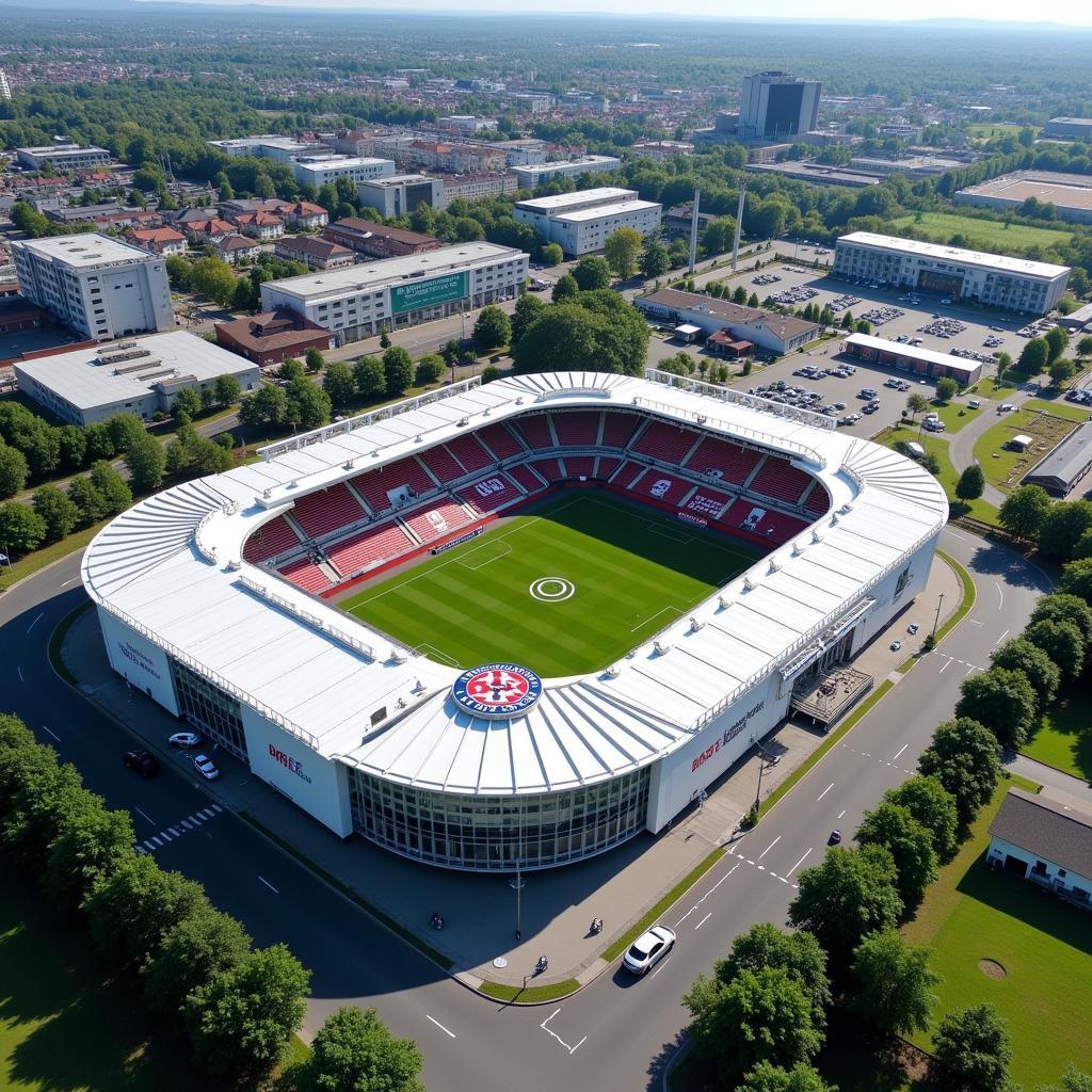 Das Ulrich-Haberland-Stadion am Falkenberg 18 in Leverkusen.