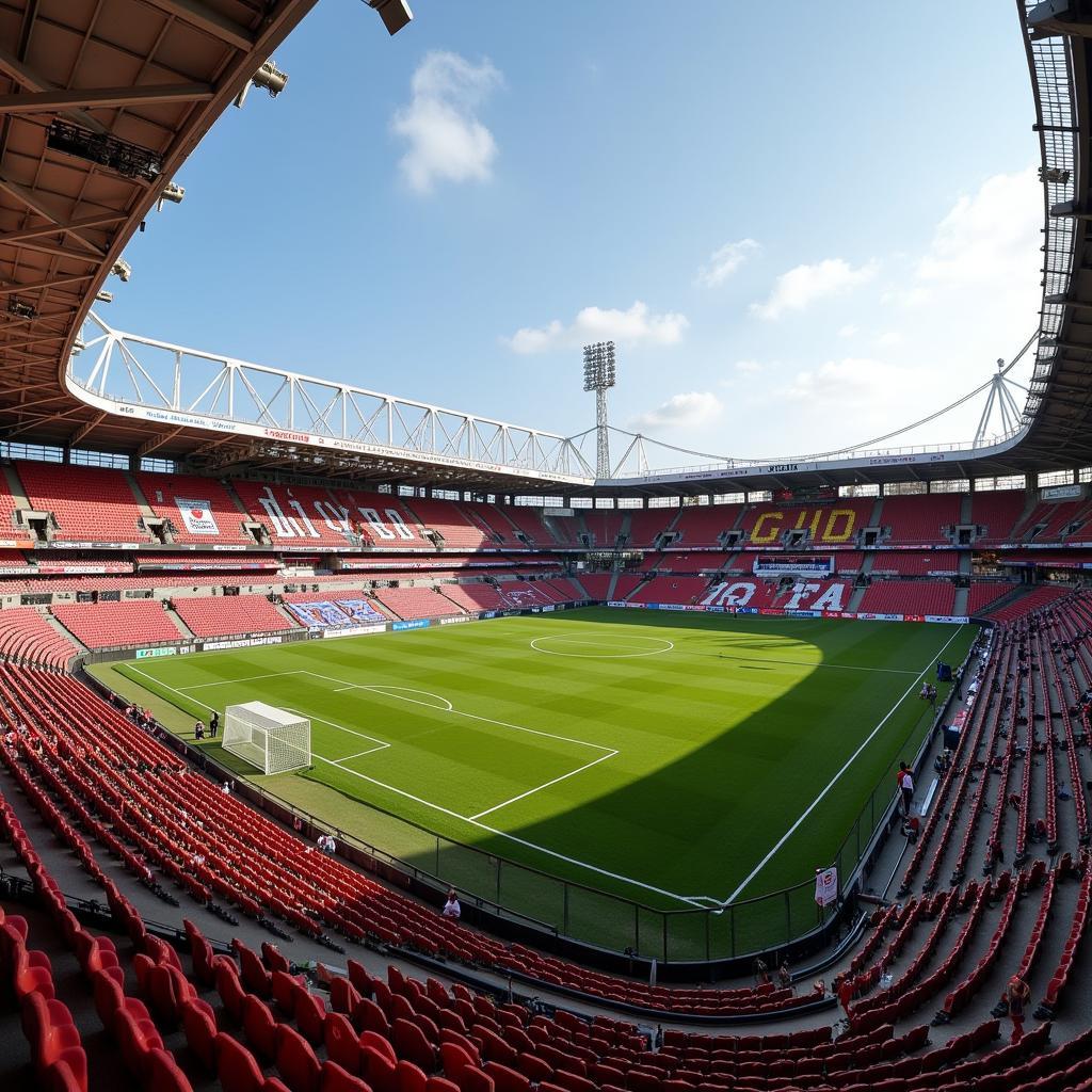 Das Ulrich-Haberland-Stadion am Junkernkamp in Leverkusen