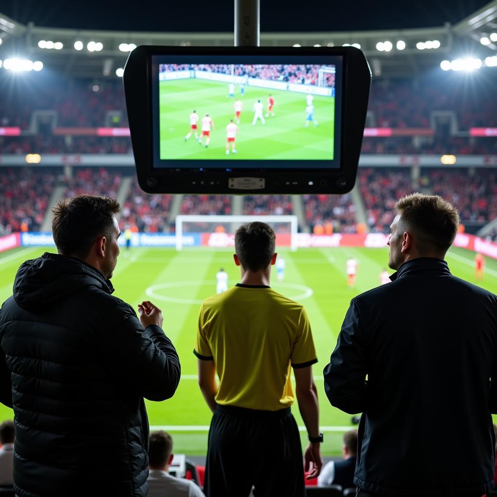 VAR Überprüfung in einem Leverkusen Spiel