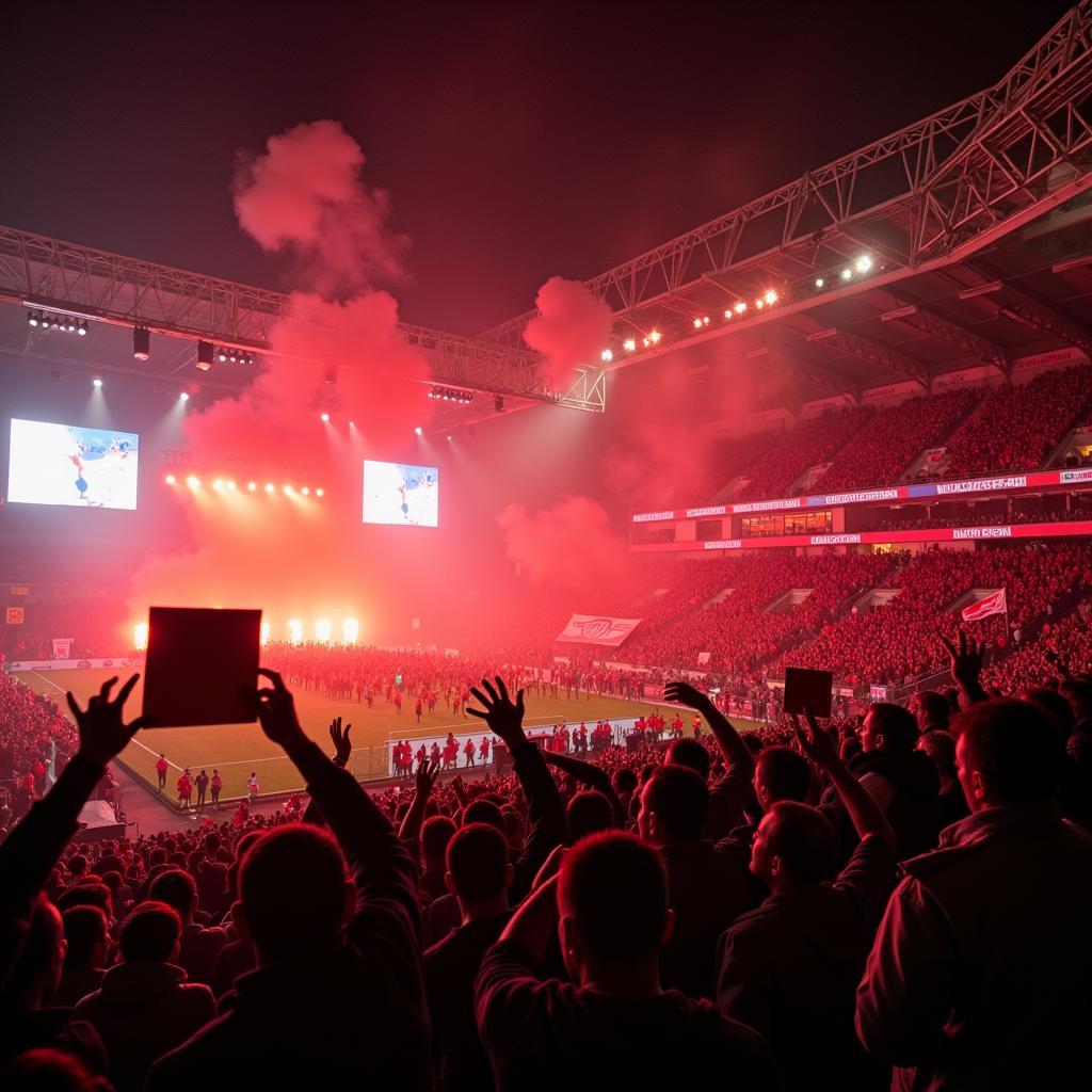 Fan-Unterstützung bei VfB Stuttgart gegen Bayer Leverkusen