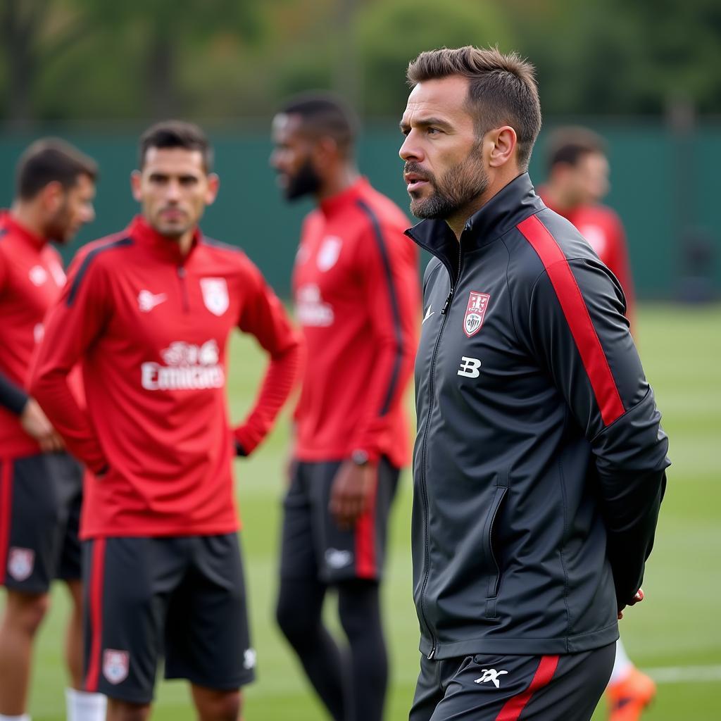 Xabi Alonso leitet das Training von Bayer Leverkusen