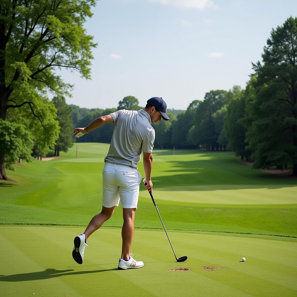 Xabi Alonso auf dem Golfplatz in Leverkusen