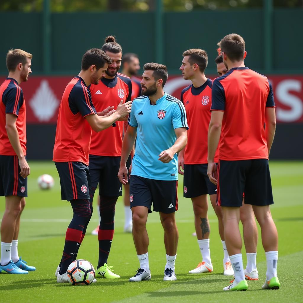 Xabi Alonso leitet das Training von Bayer Leverkusen