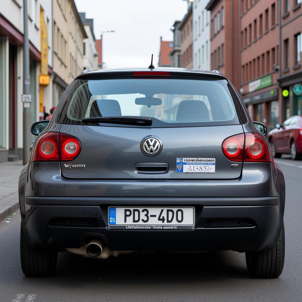 Kennzeichen am Auto in Leverkusen