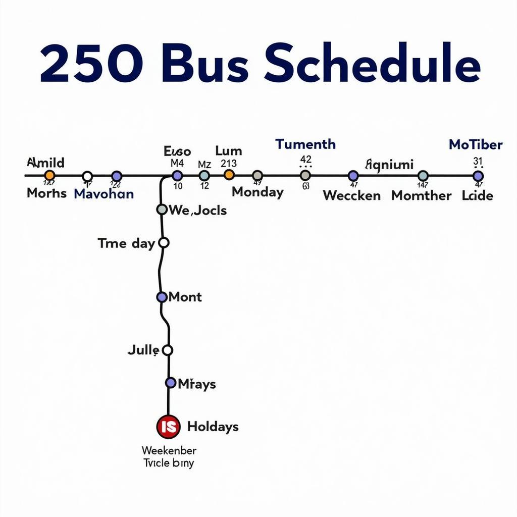 Fahrplan des 250er Busses in Leverkusen