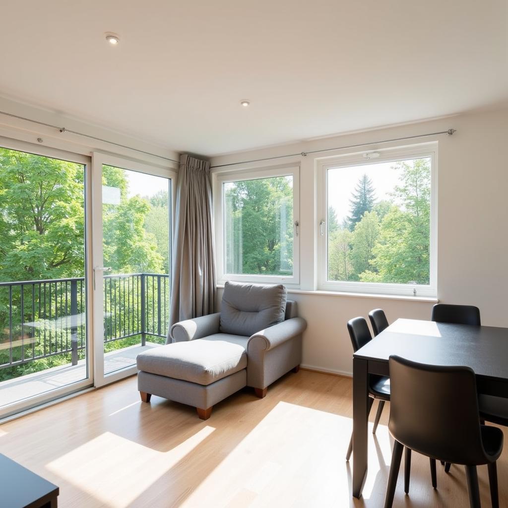 Moderne 3-Zimmer-Wohnung in Leverkusen Küppersteg mit Balkon und Blick ins Grüne.