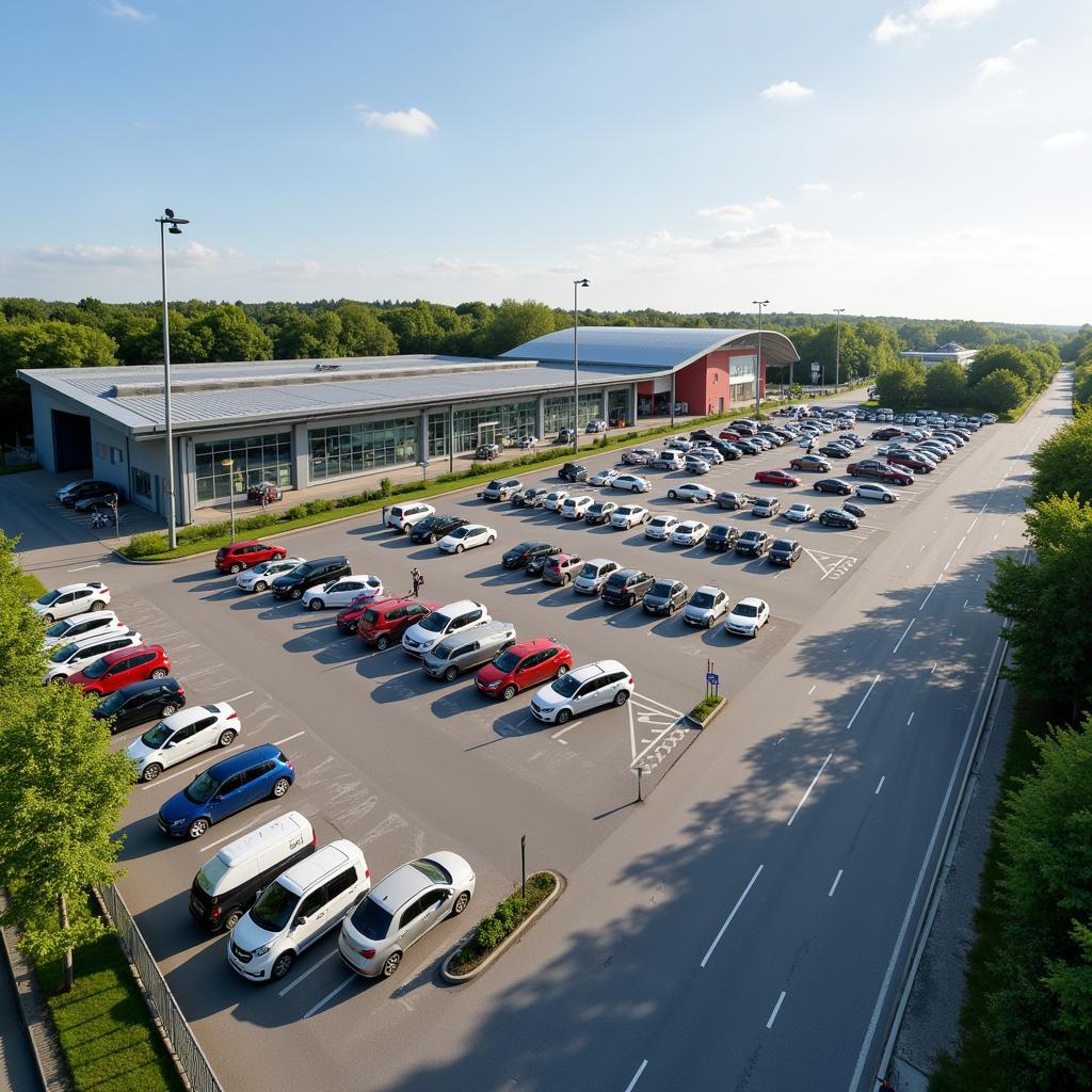 Parkplatzmöglichkeiten an der BayArena nahe der A3 Abfahrt Leverkusen Zentrum