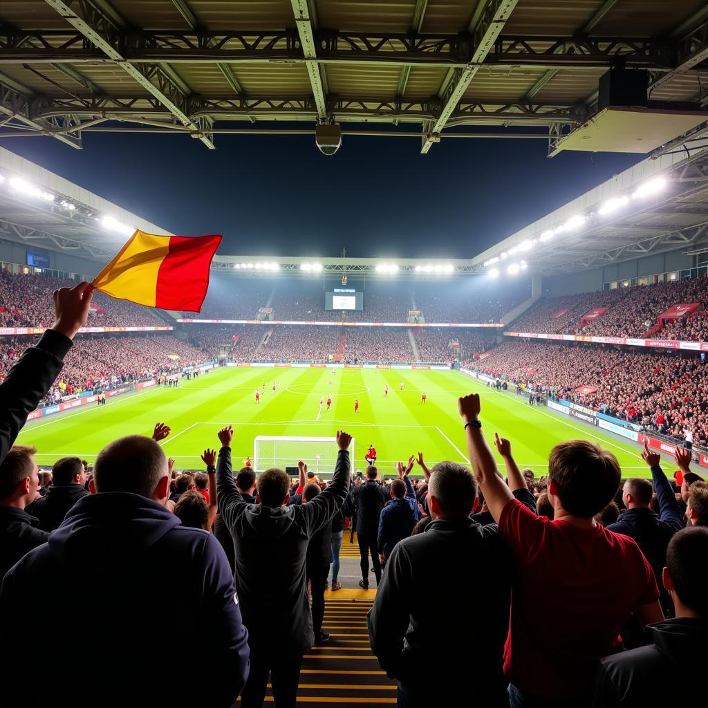 Stadionatmosphäre Aachen gegen Leverkusen