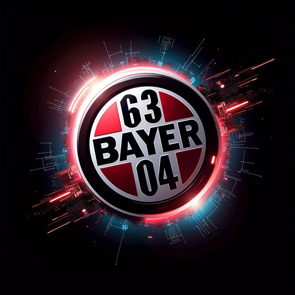 Futuristische Darstellung des Bayer 04 Leverkusen Logos