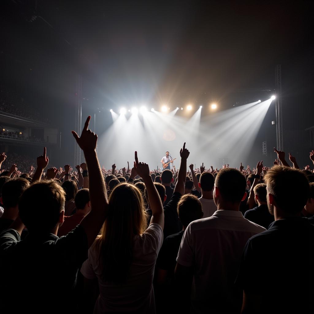 Begeisterte Fans bei einem Al Di Meola Konzert in Leverkusen