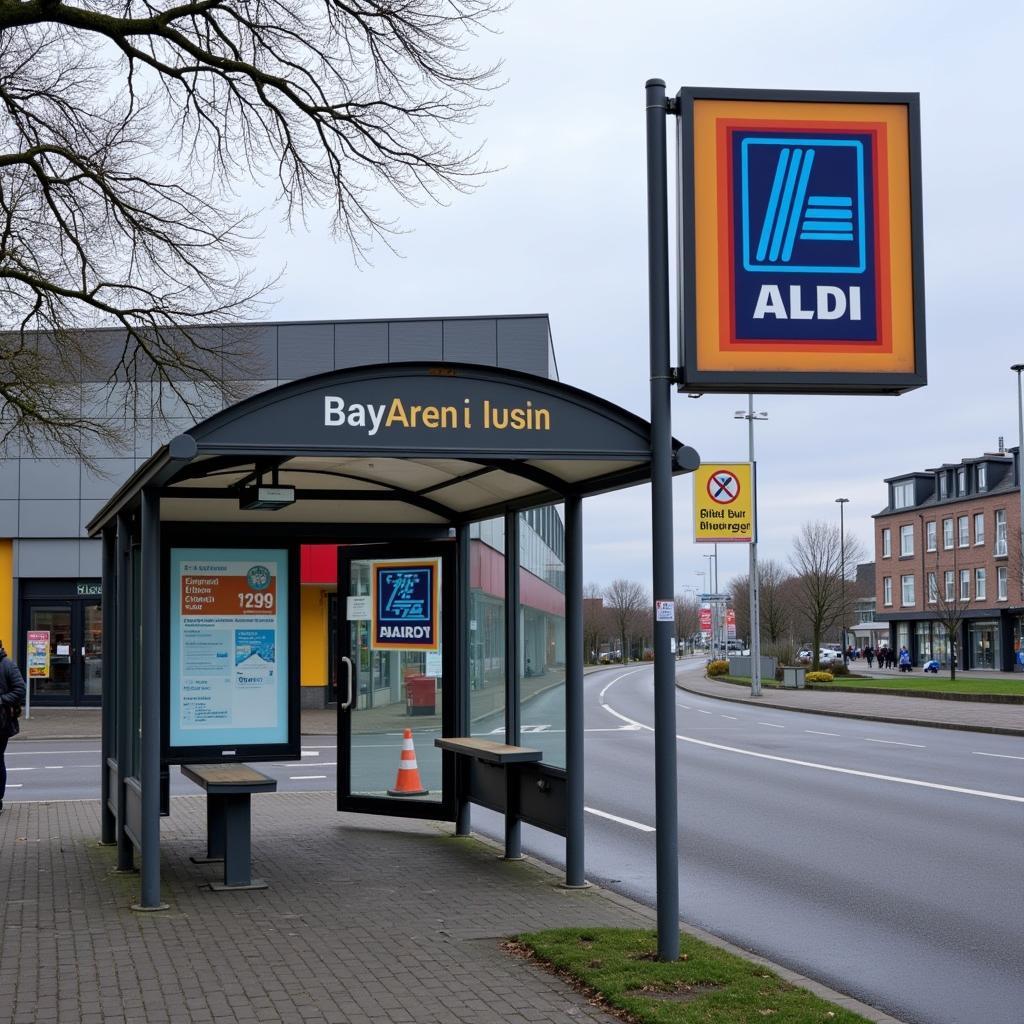 Anreise mit öffentlichen Verkehrsmitteln zu Aldi Nord Filialen in Leverkusen.