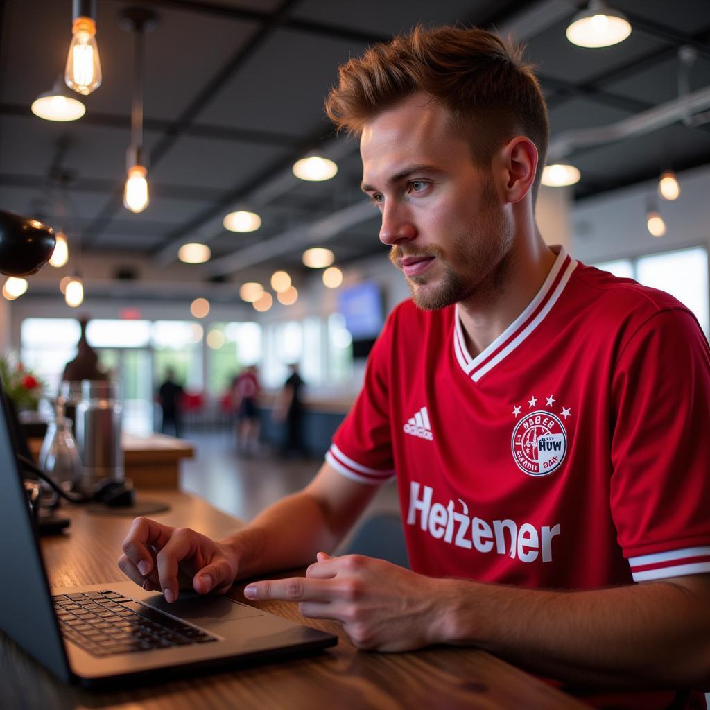 Alexander Busch responding to fan comments on Bayer 04 Leverkusen's Facebook page