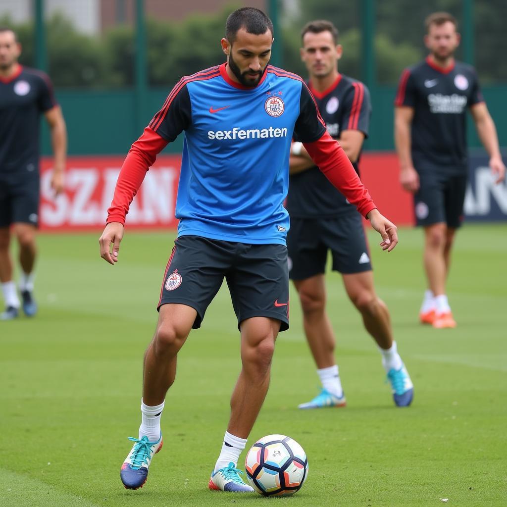 Amir Bajrami Trainingseinheit in Leverkusen