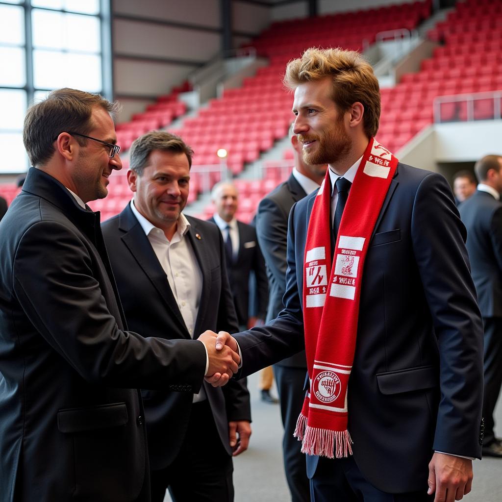 Andre Hahn Ankunft in Leverkusen