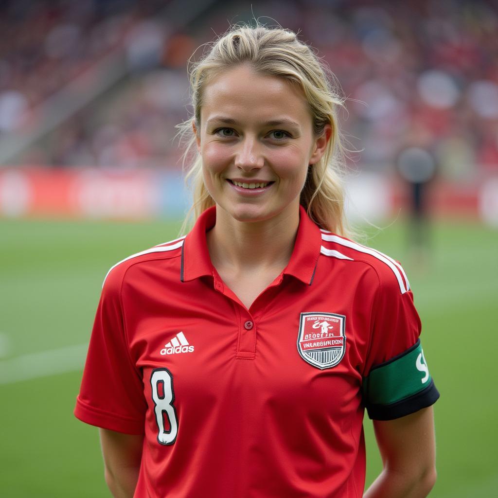 Andrea Kersting in ihren frühen Jahren bei Bayer Leverkusen