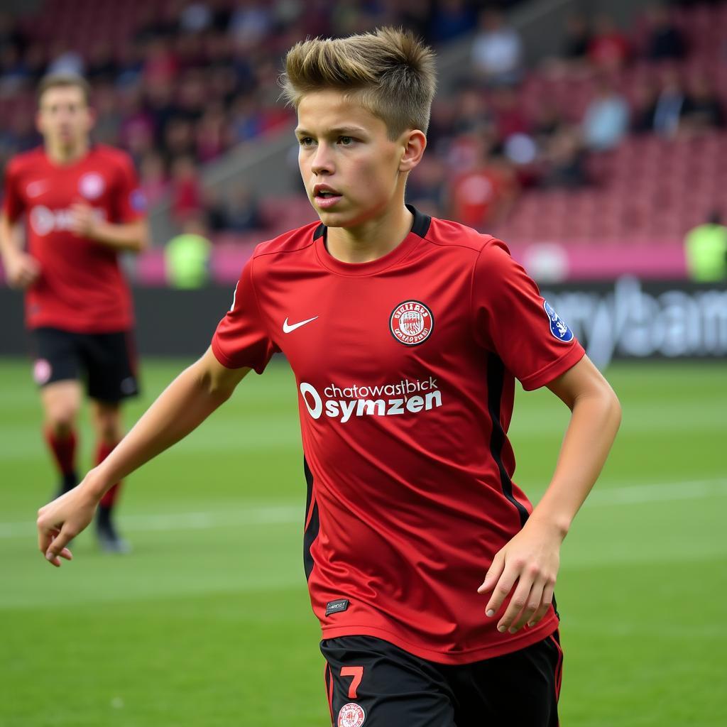 Andreas Laukötter in der Jugend von Bayer 04 Leverkusen