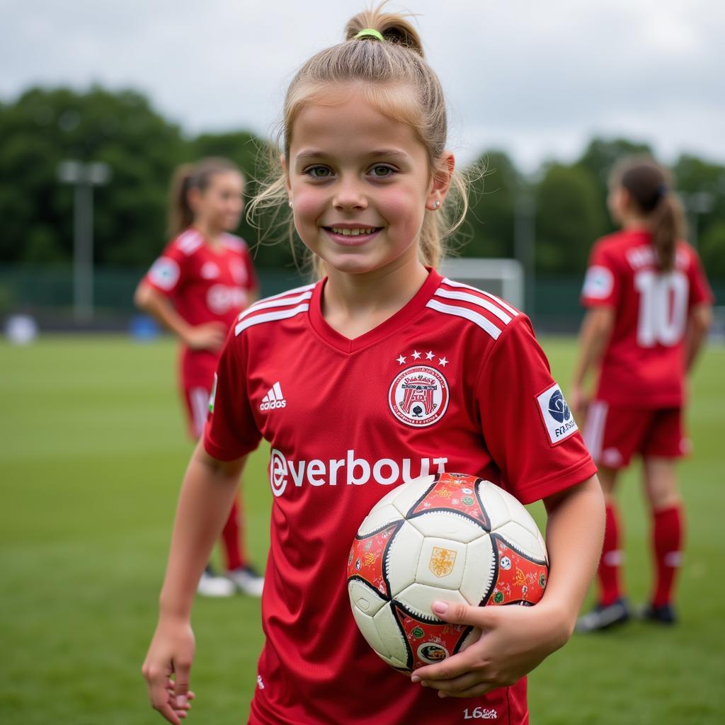 Anja Schmidt in ihren Jugendjahren bei Bayer 04 Leverkusen