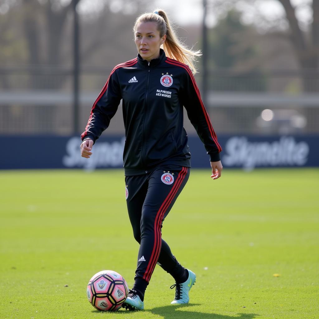 Anni Schneiders beim Training in Leverkusen