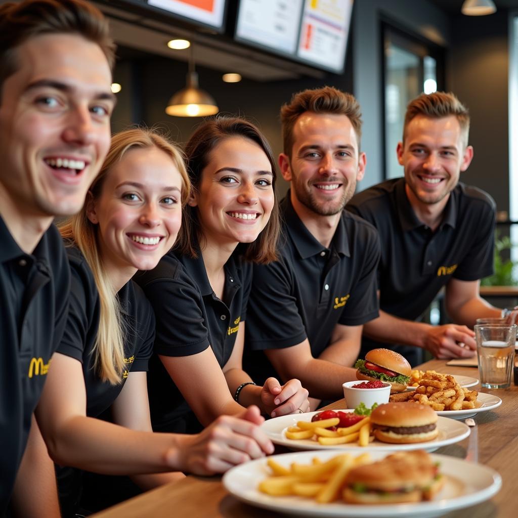 Teamwork bei McDonalds Leverkusen