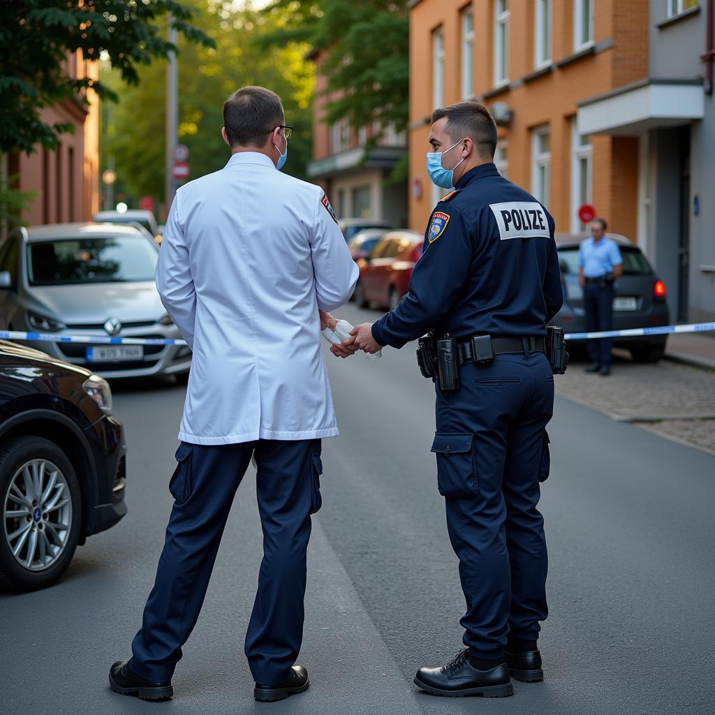 Zusammenarbeit zwischen Arzt und Polizei in Leverkusen