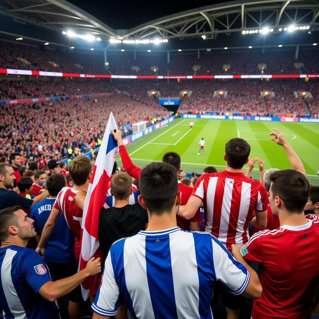 Fans von AS Monaco und Bayer Leverkusen