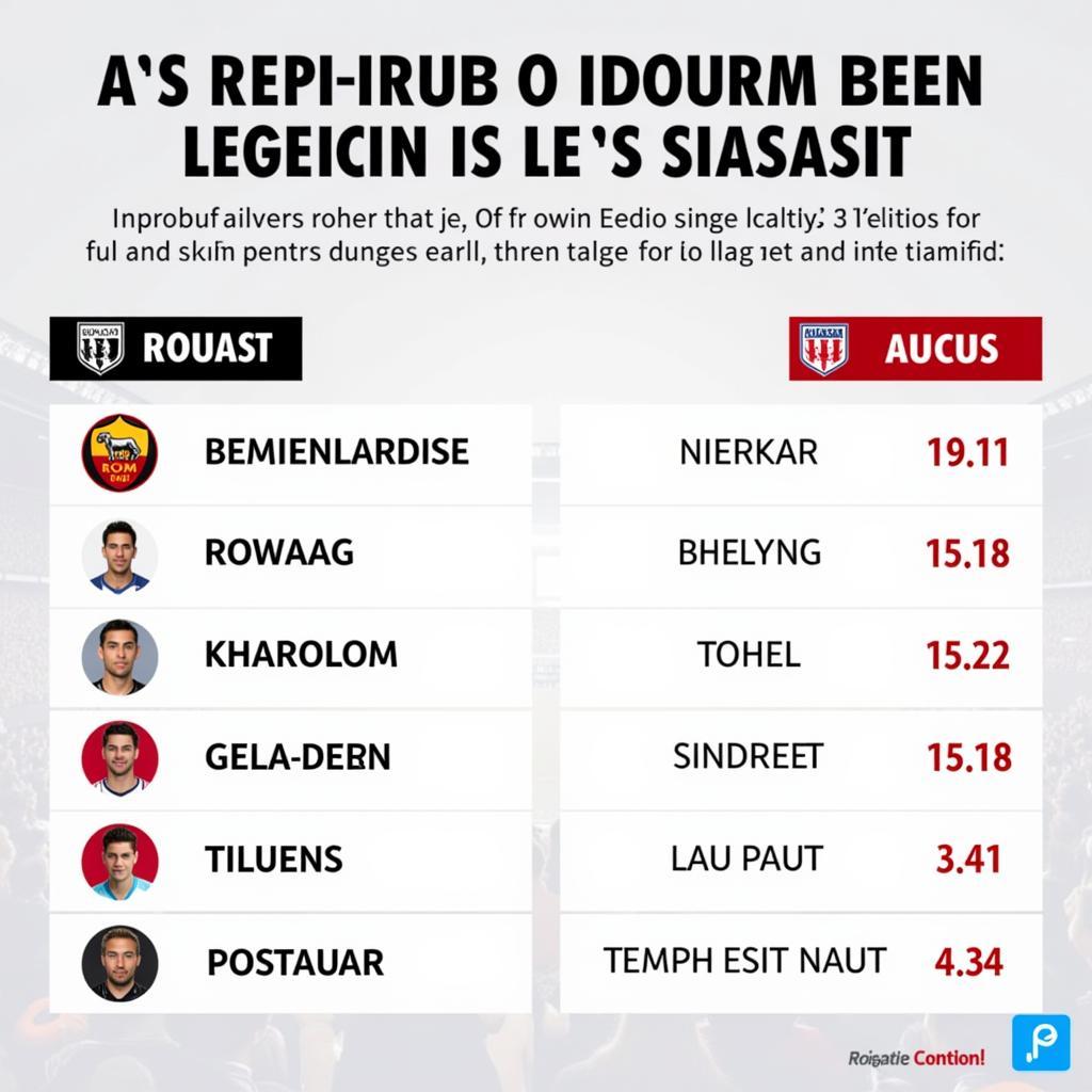 Spielerbewertungen AS Rom vs. Bayer Leverkusen: Ein Vergleich der Leistungen in direkten Duellen.