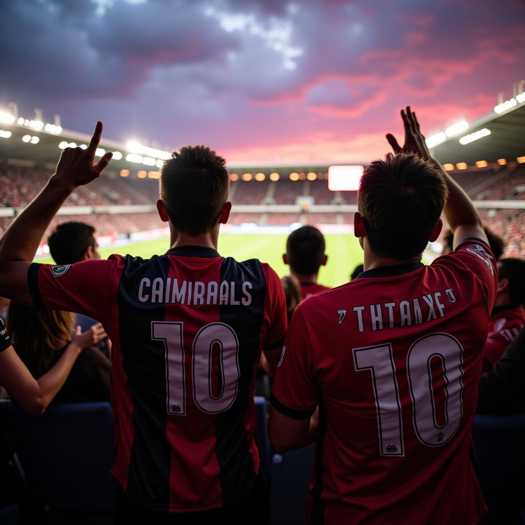 Atalanta Leverkusen Fans in Italien