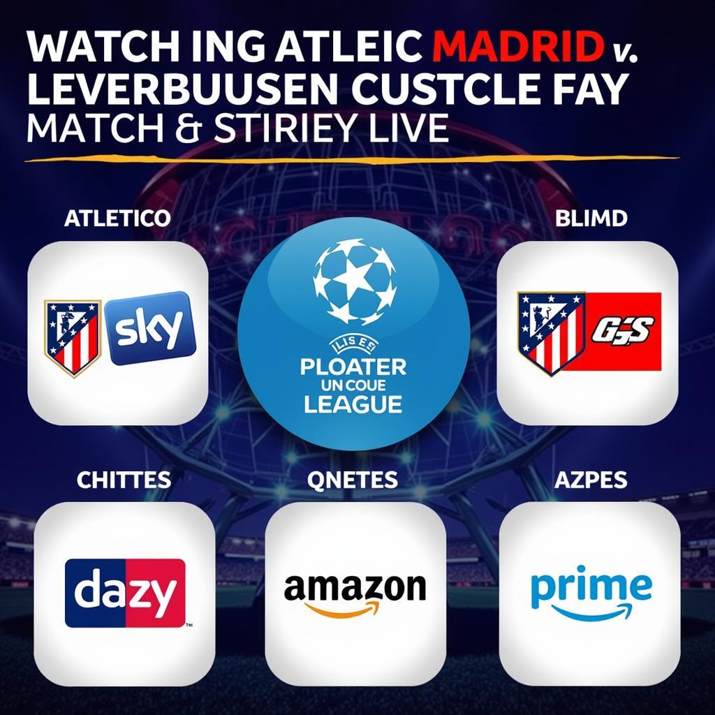 Live Stream Optionen für Atletico Madrid vs Leverkusen