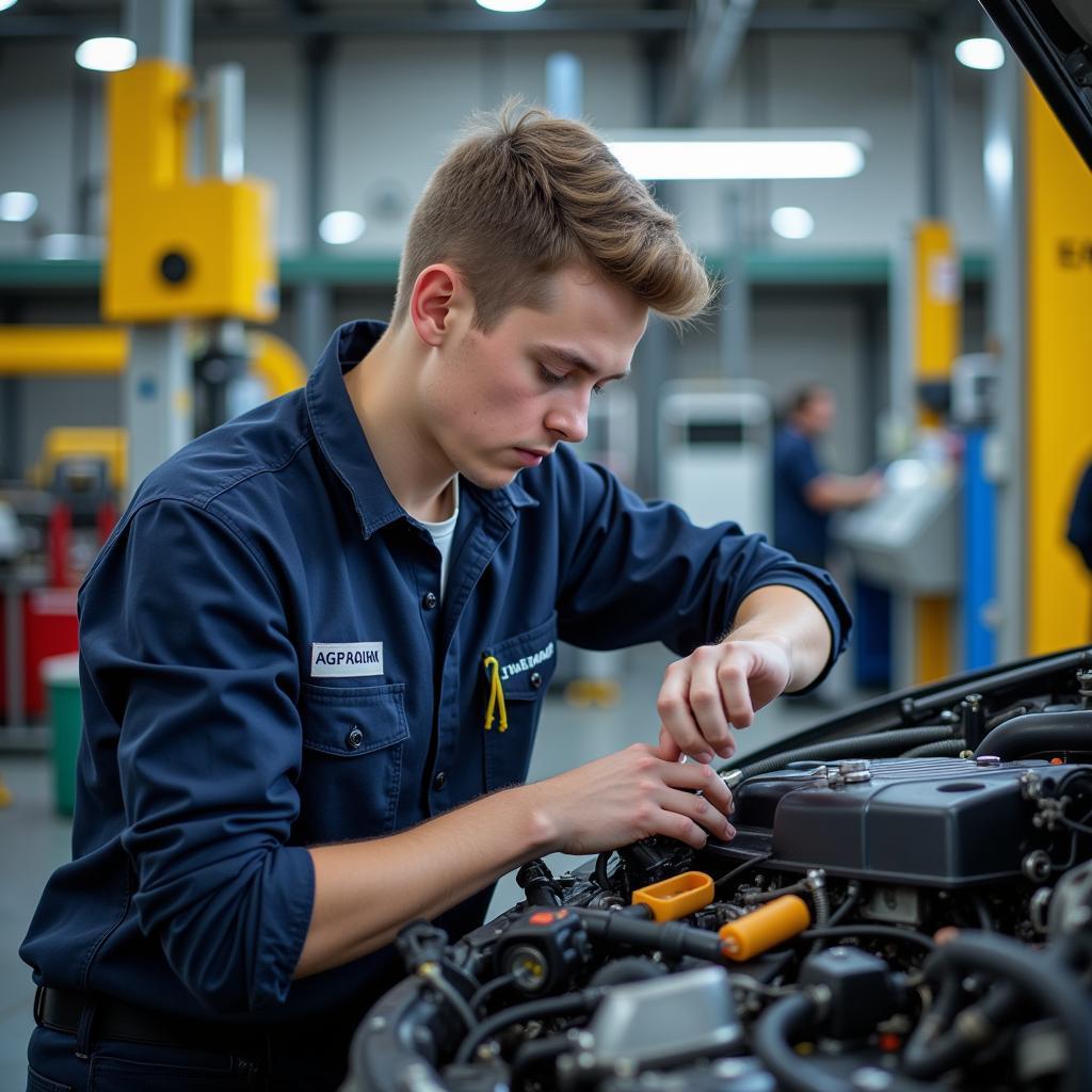 Ausbildung KFZ Mechatroniker in einer Leverkusen Werkstatt