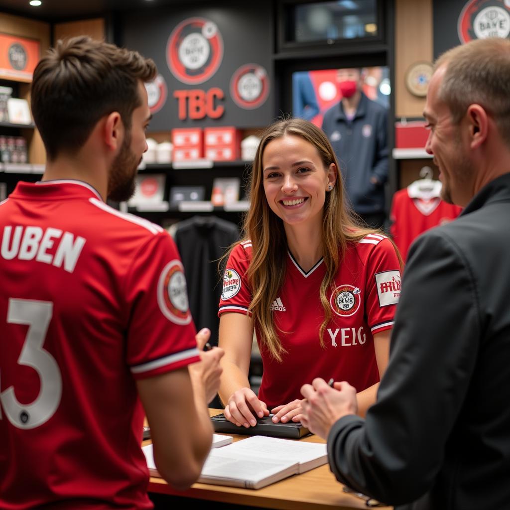 Ausbildung zur Verkäuferin im Bayer 04 Fanshop in Leverkusen