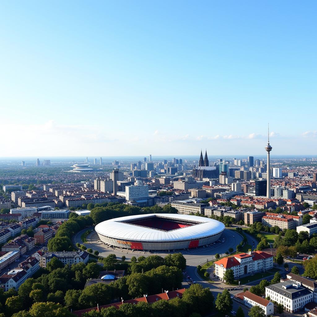 Panoramablick vom Aussichtsturm Leverkusen