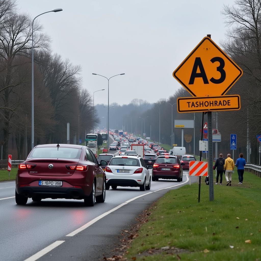 Auswirkungen der A3 Sperrung auf den Verkehr in Leverkusen