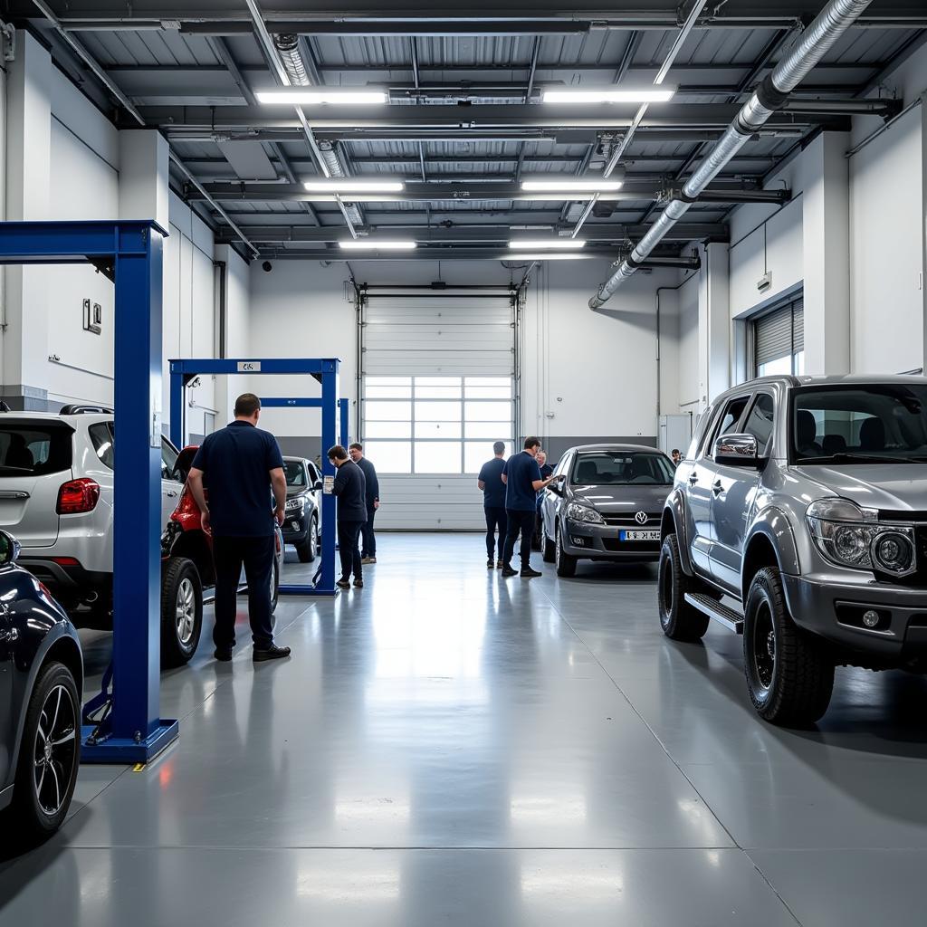 Moderne Werkstatt bei Autohaus Kammann Leverkusen