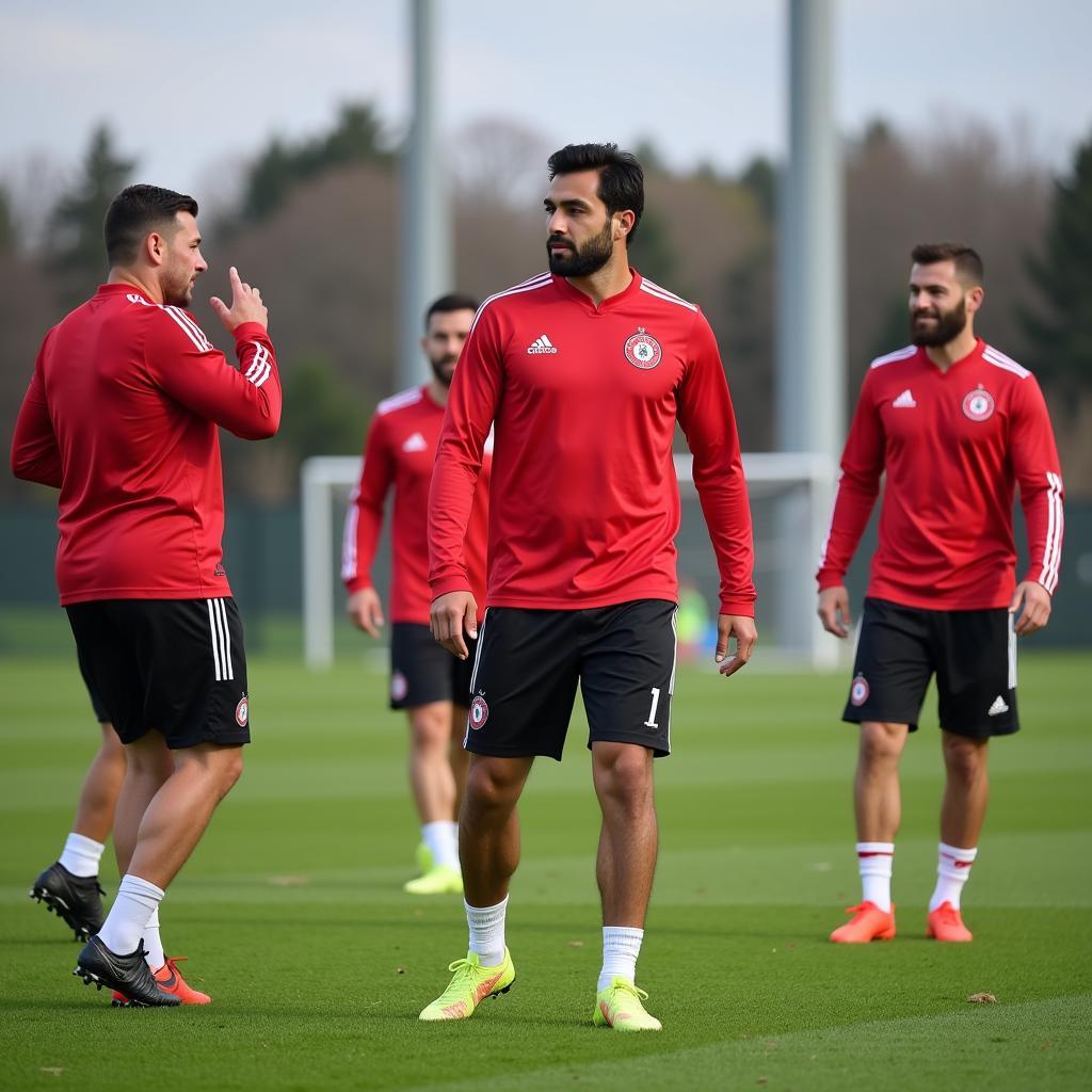 Ayman Azhil im Training mit Bayer Leverkusen