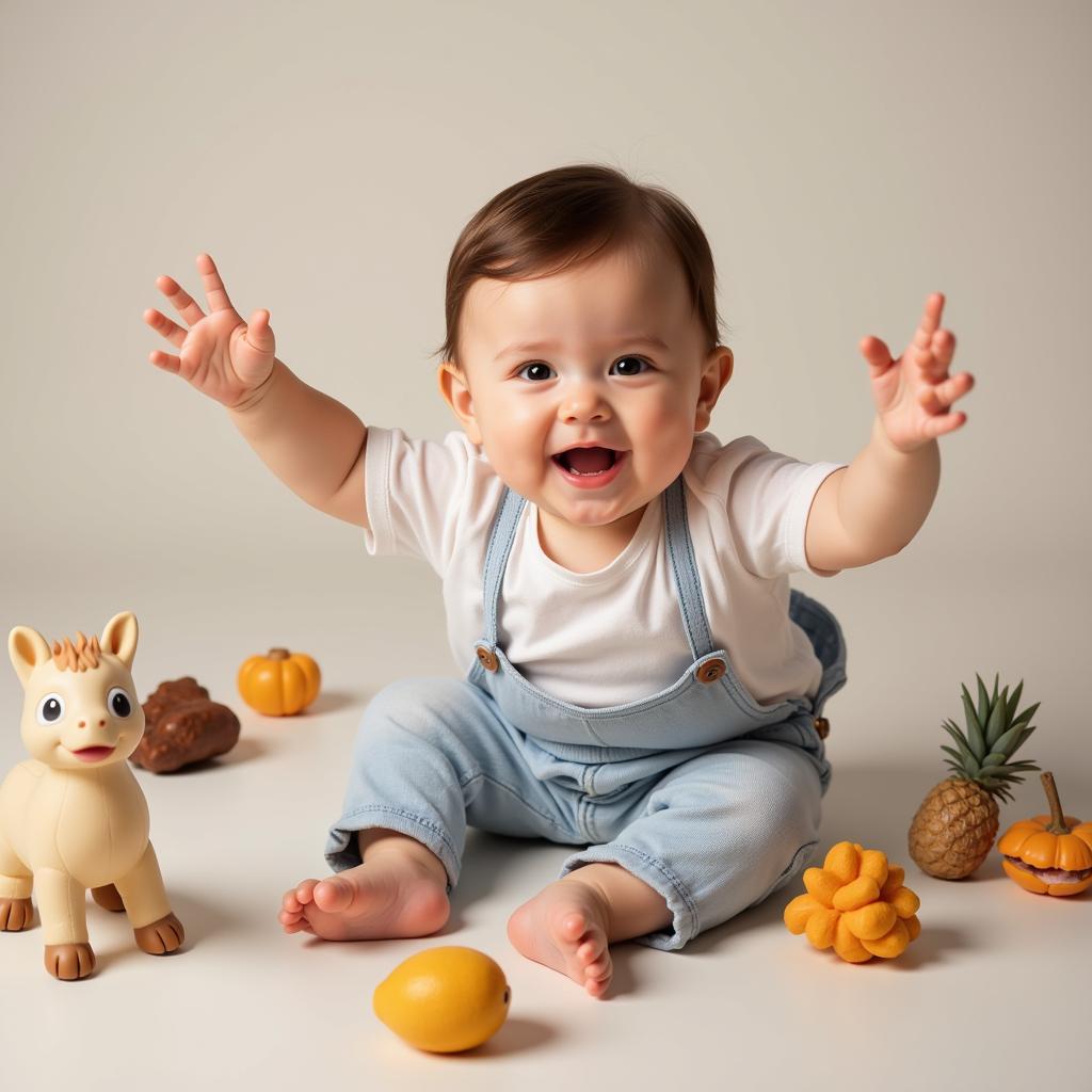 Babyfotos in Leverkusen: Ein Fotograf fängt die Persönlichkeit und den Charme eines Babys ein.