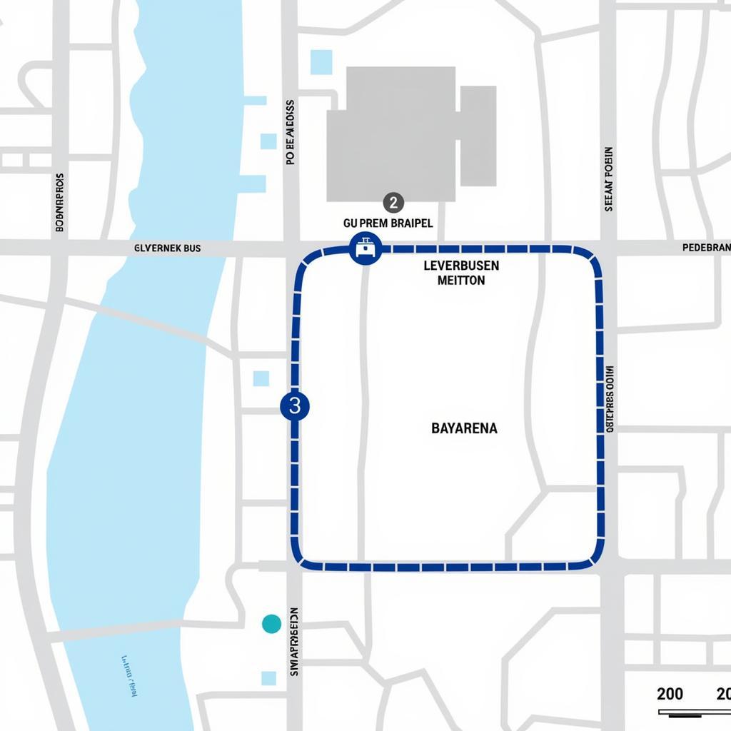 Barrierefreier Weg vom Bahnhof Leverkusen Mitte zur BayArena