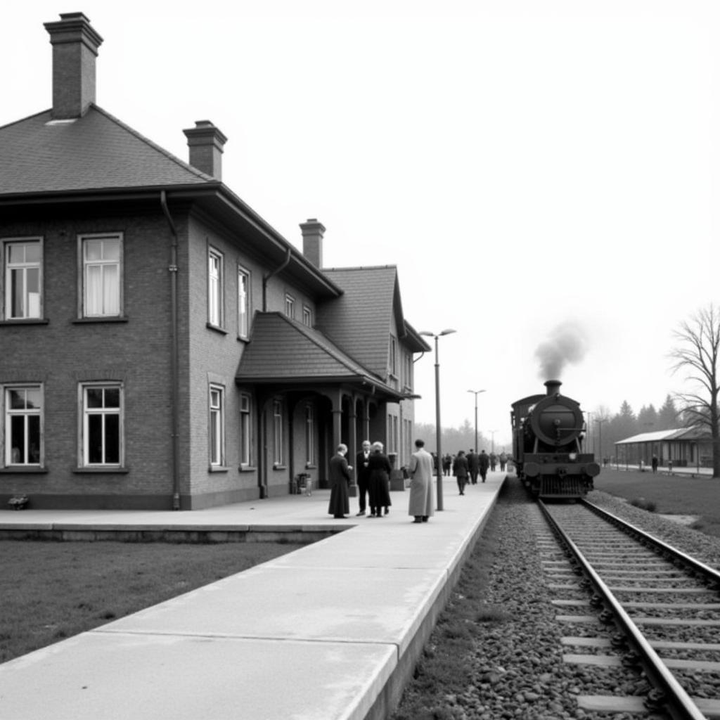 Historische Aufnahme des Bahnhof Leverkusen Mitte