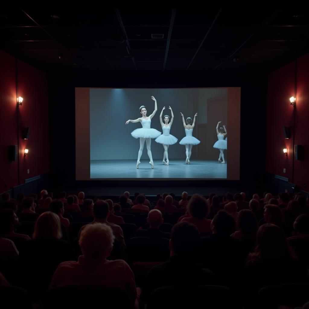 Die einzigartige Atmosphäre im Kino Leverkusen während einer Ballettaufführung.